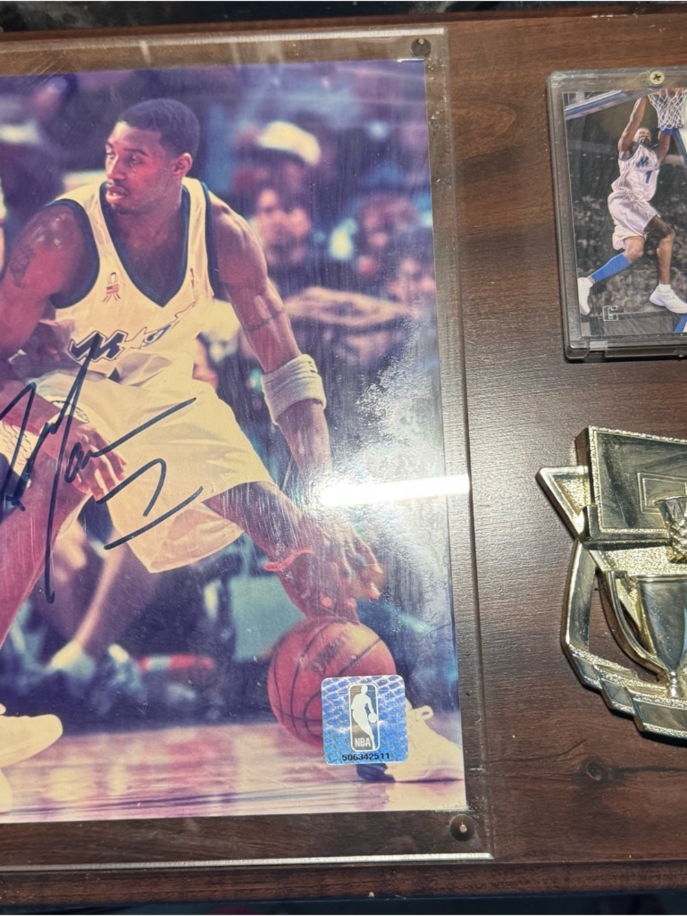 Signed NBA Tracey mcgrady plaque